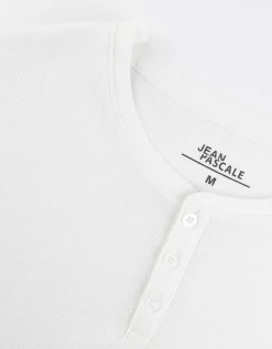 T-shirt - Knoopsluiting - wit
