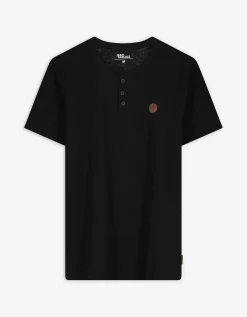 T-shirt - Knoopsluiting - zwart