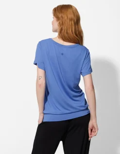 T-shirt - LENZING&trade; ECOVERO&trade; - blauw