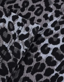 T-shirt - Luipaardprint - lichtgrijs