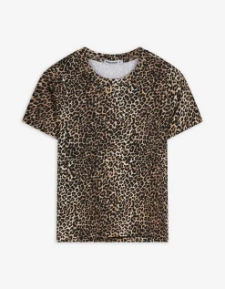 T-shirt - Luipaardprint - lichtbruin