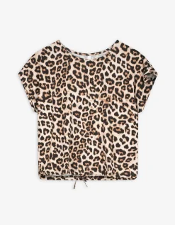 T-shirt - Luipaardprint - wit