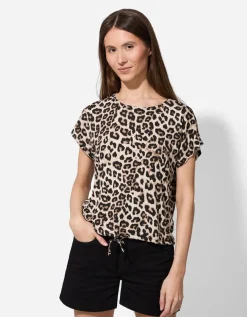 T-shirt - Luipaardprint - wit