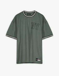 T-shirt - Mesh - donkergroen