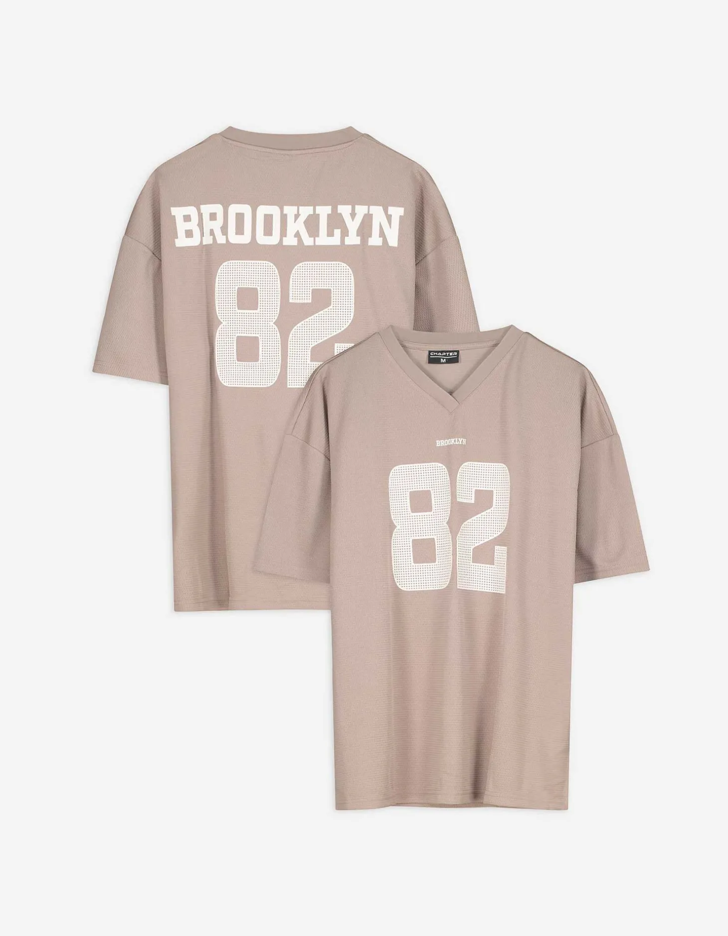 T-shirt - Mesh - lichtbruin