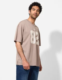T-shirt - Mesh - lichtbruin