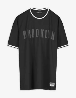 T-shirt - Mesh - zwart