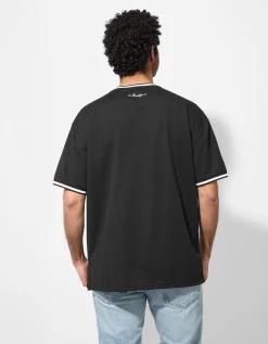 T-shirt - Mesh - zwart