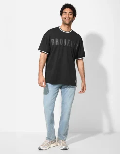 T-shirt - Mesh - zwart