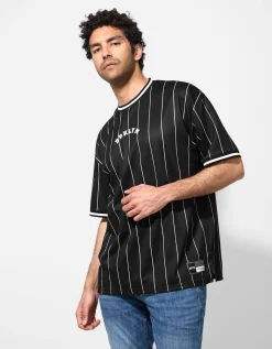 T-shirt - Mesh - zwart