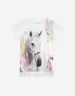 T-shirt - Met kant - wit