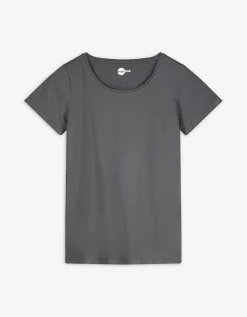 T-shirt - Met stretch - donkergrijs