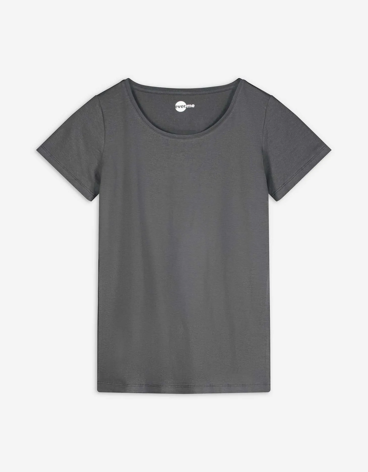 T-shirt - Met stretch - donkergrijs