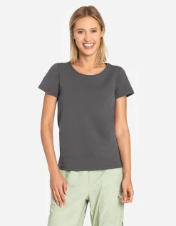 T-shirt - Met stretch - donkergrijs