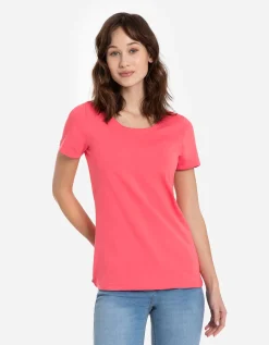 T-shirt - Met stretch - lichtrood
