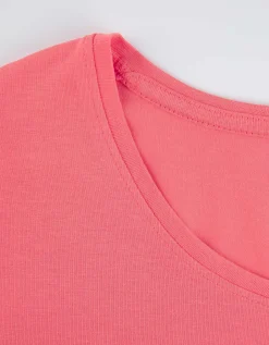 T-shirt - Met stretch - lichtrood