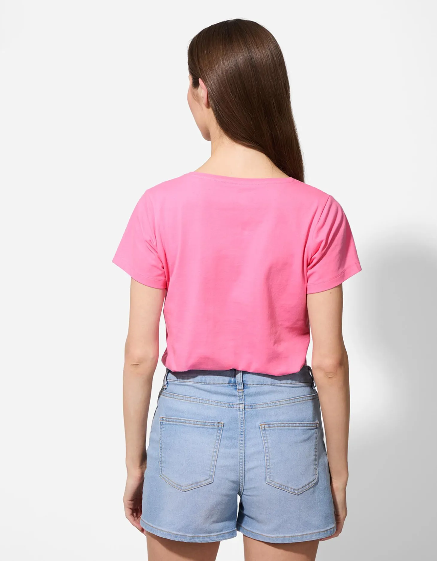 T-shirt - Met stretch - pink