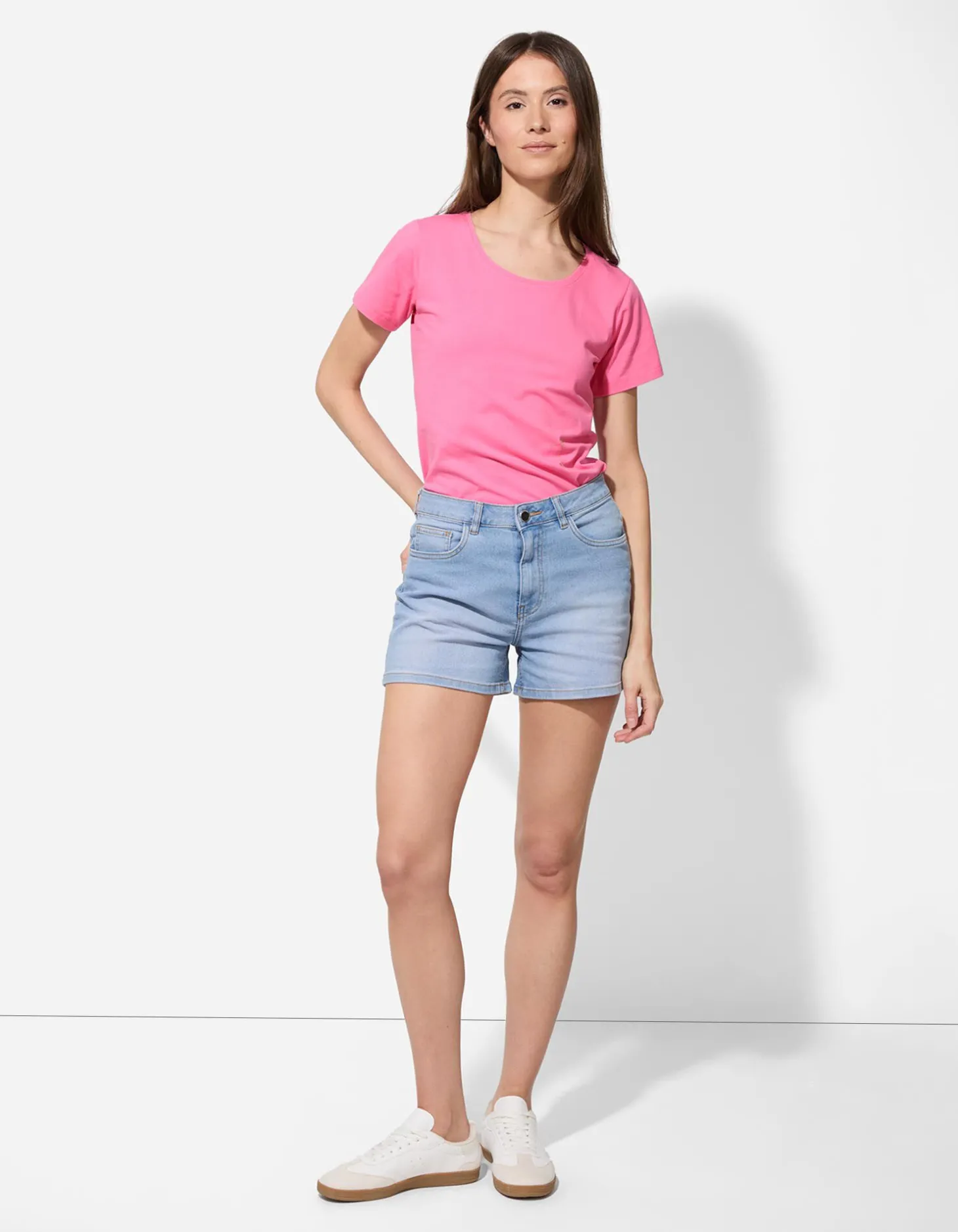 T-shirt - Met stretch - pink
