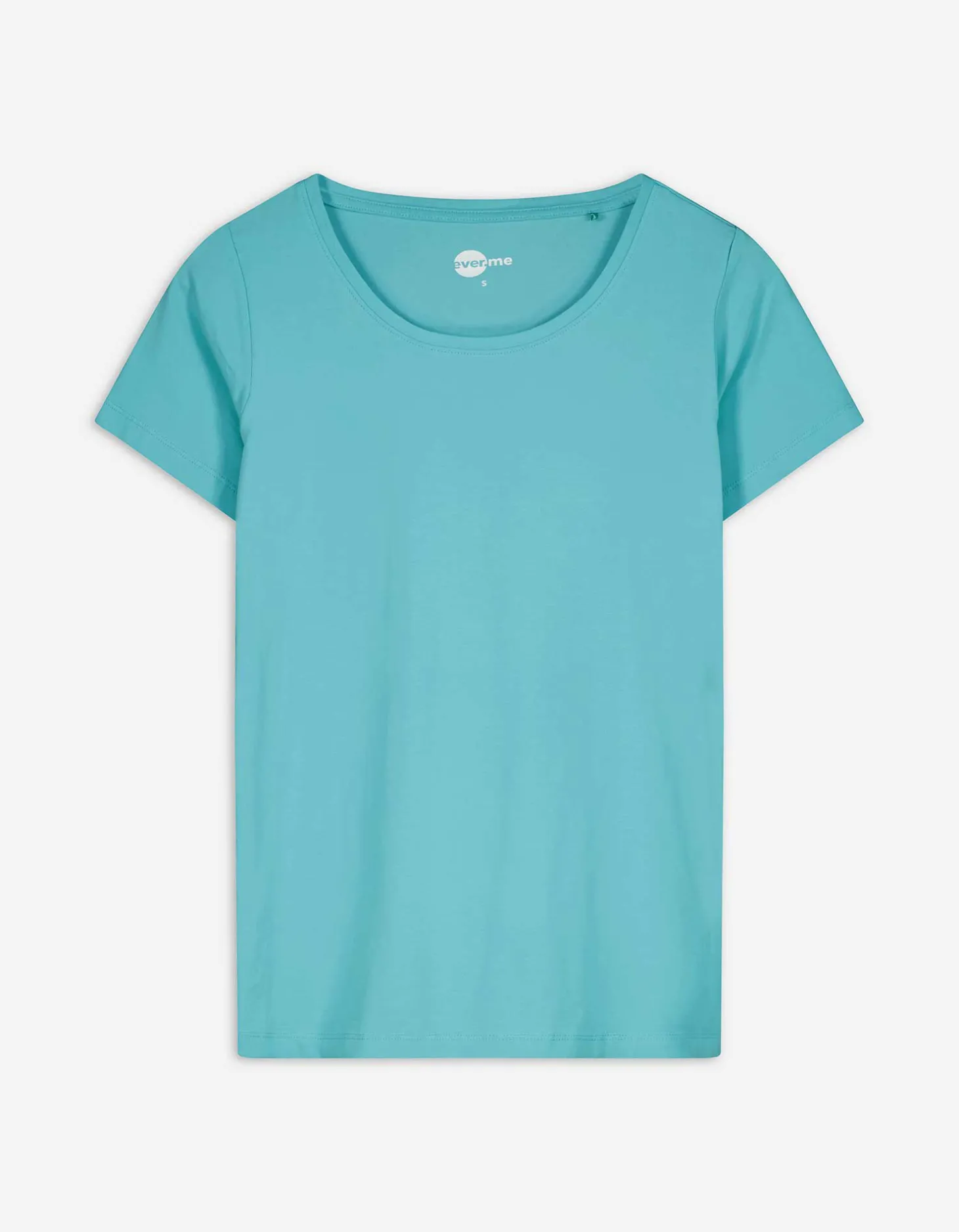 T-shirt - Met stretch - turkoois