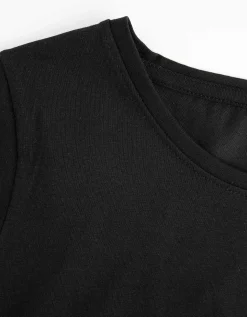 T-shirt - Met stretch - zwart