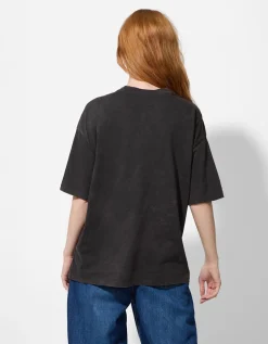 T-shirt - Met studs - donkergrijs