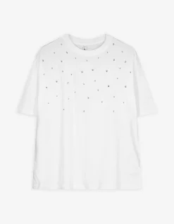 T-shirt - Met studs - wit