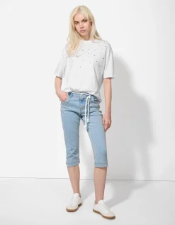 T-shirt - Met studs - wit