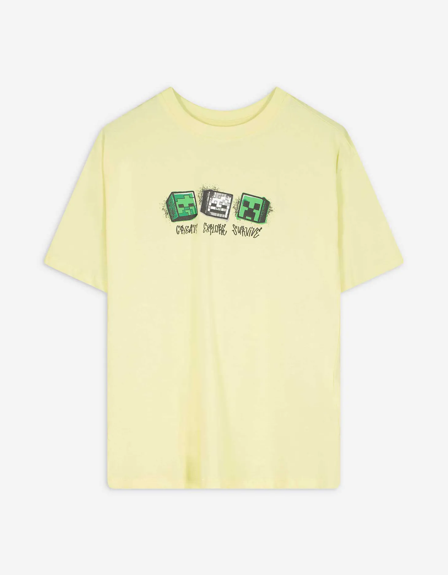 T-shirt - Minecraft - lichtgeel