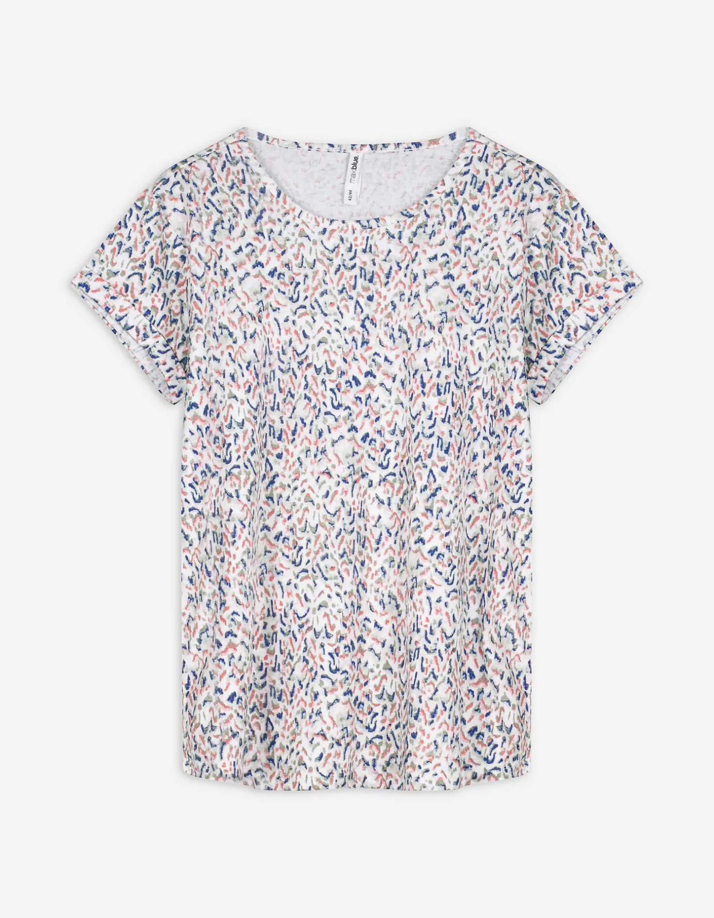 T-shirt - Motief all-over - wit