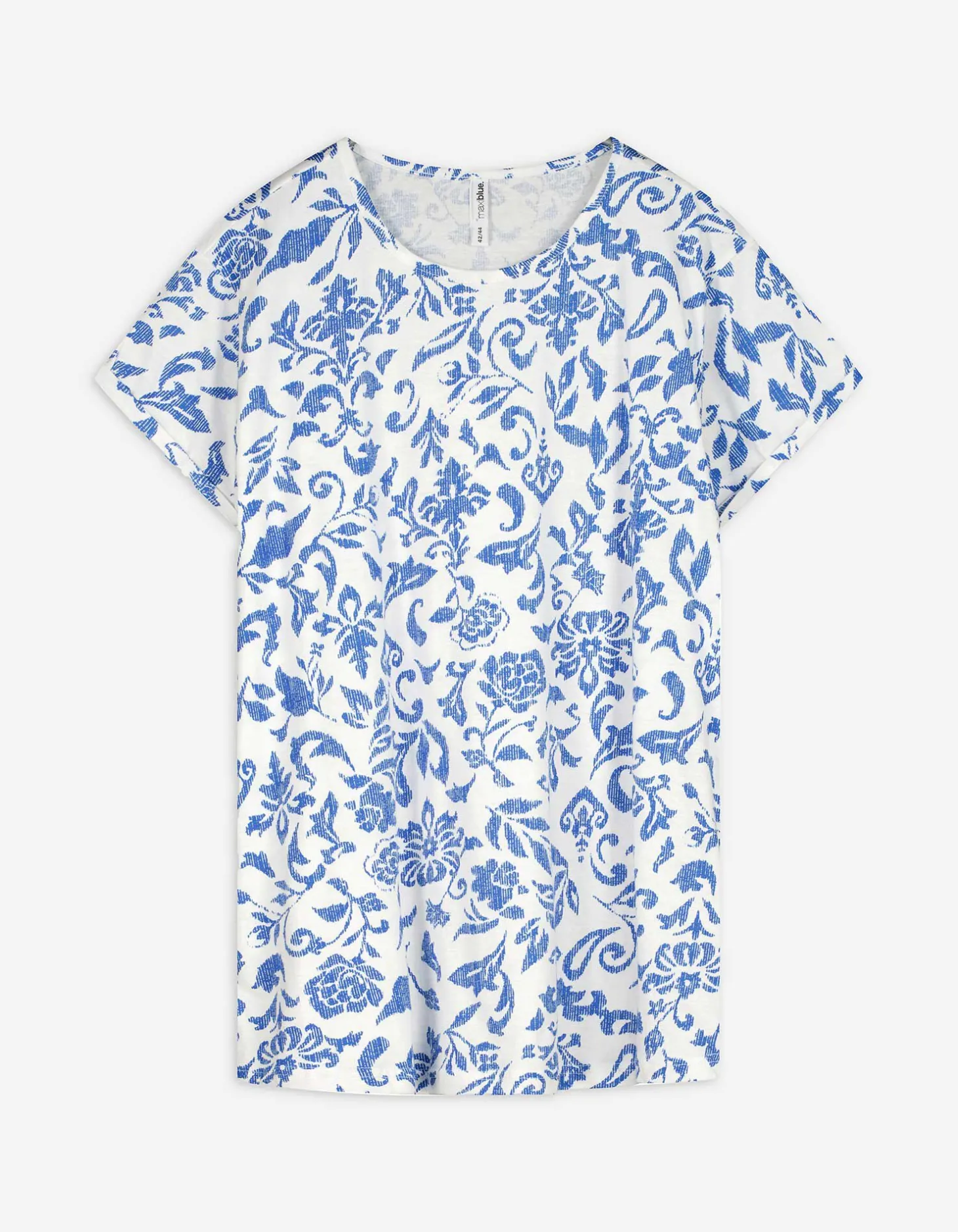 T-shirt - Motief all-over - wit