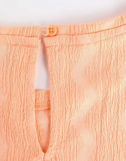 T-shirt - Mouwen met vaste omslag - oranje