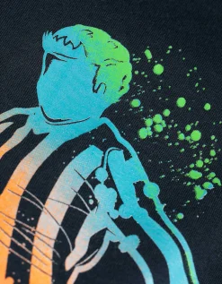 T-shirt - Neonprint - donkerblauw