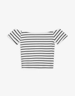 T-shirt - Off-the-shoulder - wit