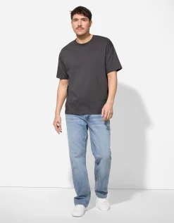 T-shirt - Oversized fit - donkergrijs