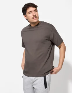 T-shirt - Oversized fit - lichtbruin