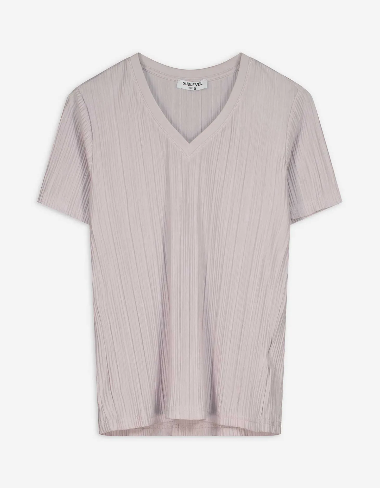 T-shirt - Plooien - beige