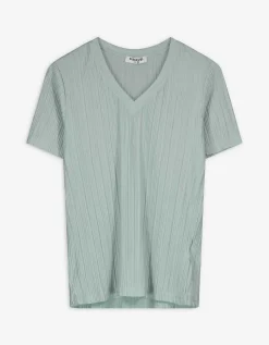 T-shirt - Plooien - lichtgroen