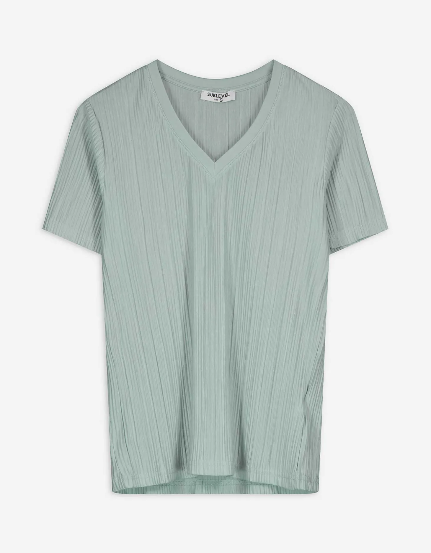 T-shirt - Plooien - lichtgroen