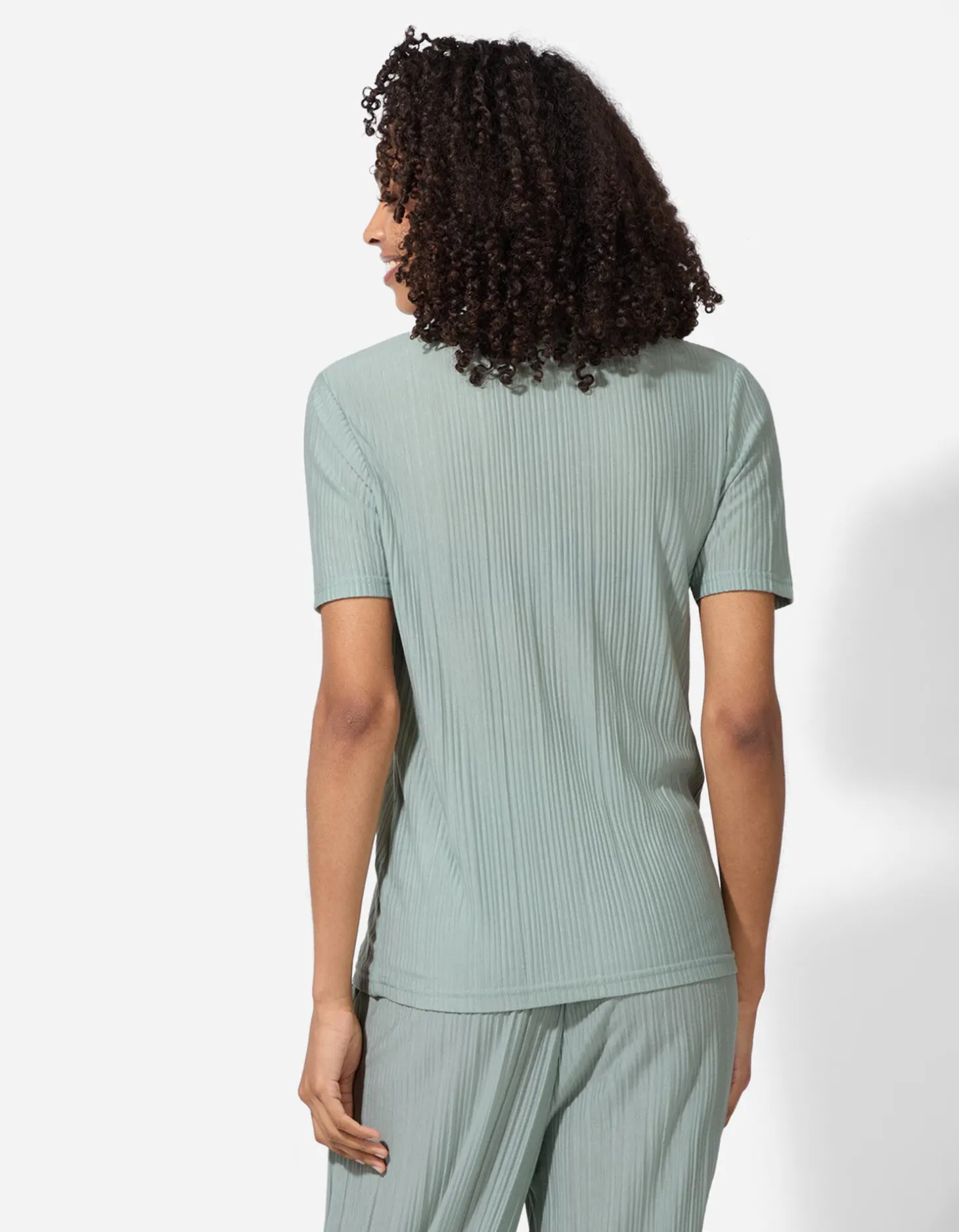 T-shirt - Plooien - lichtgroen