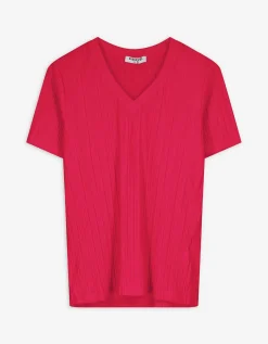 T-shirt - Plooien - pink
