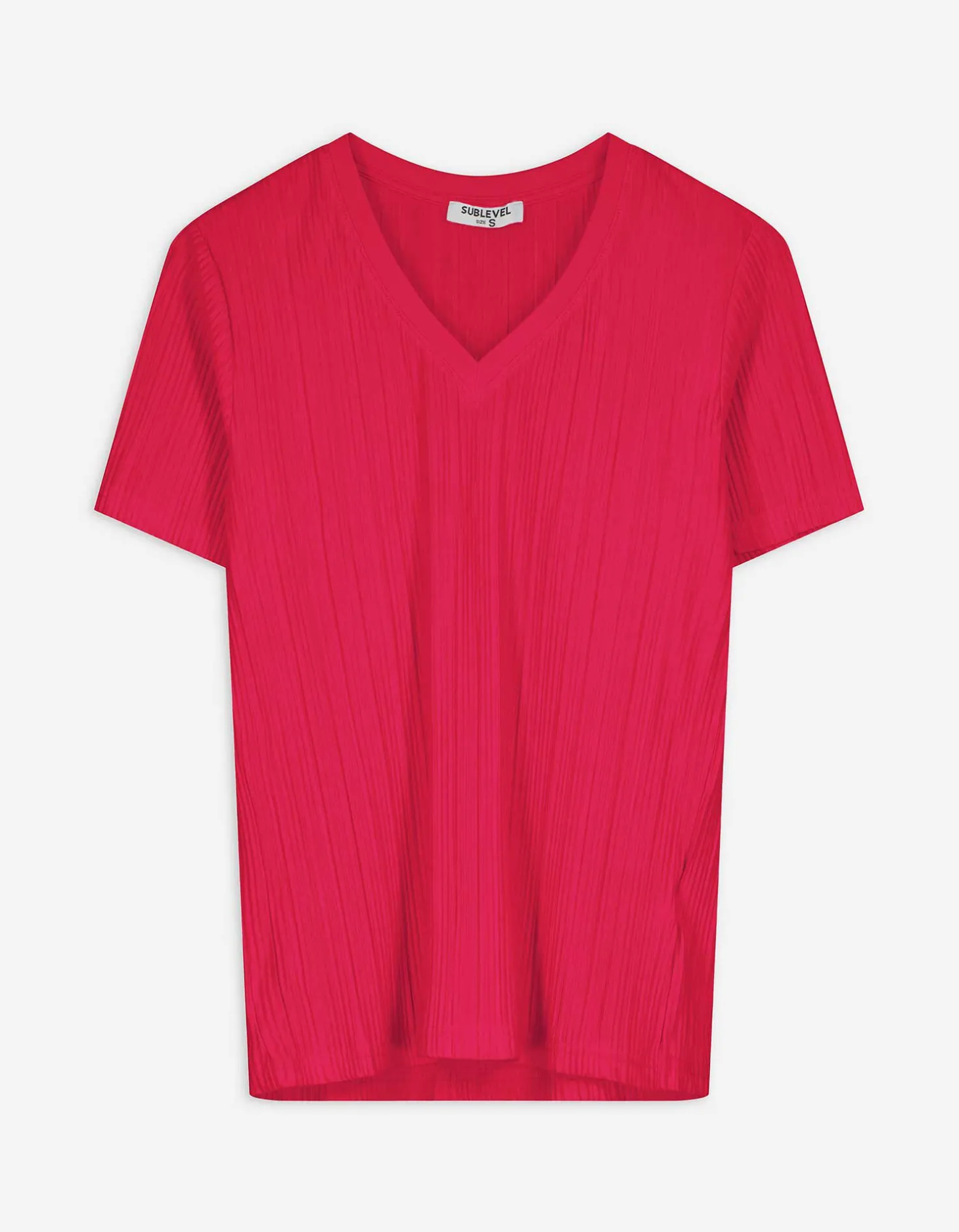 T-shirt - Plooien - pink