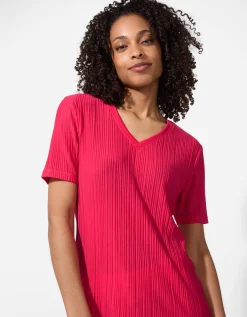 T-shirt - Plooien - pink