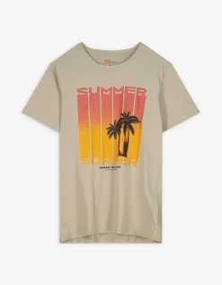 T-shirt - Print - beige