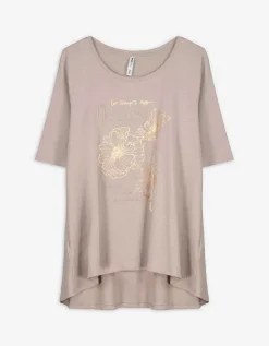 T-shirt - Print - beige