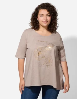 T-shirt - Print - beige