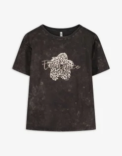 T-shirt - Print - donkergrijs