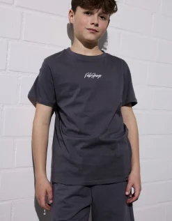 T-shirt - Print - donkergrijs