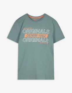 T-shirt - Print - lichtblauw