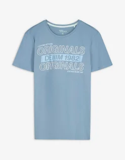 T-shirt - Print - lichtblauw