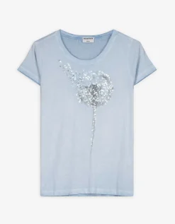 T-shirt - Print - lichtblauw